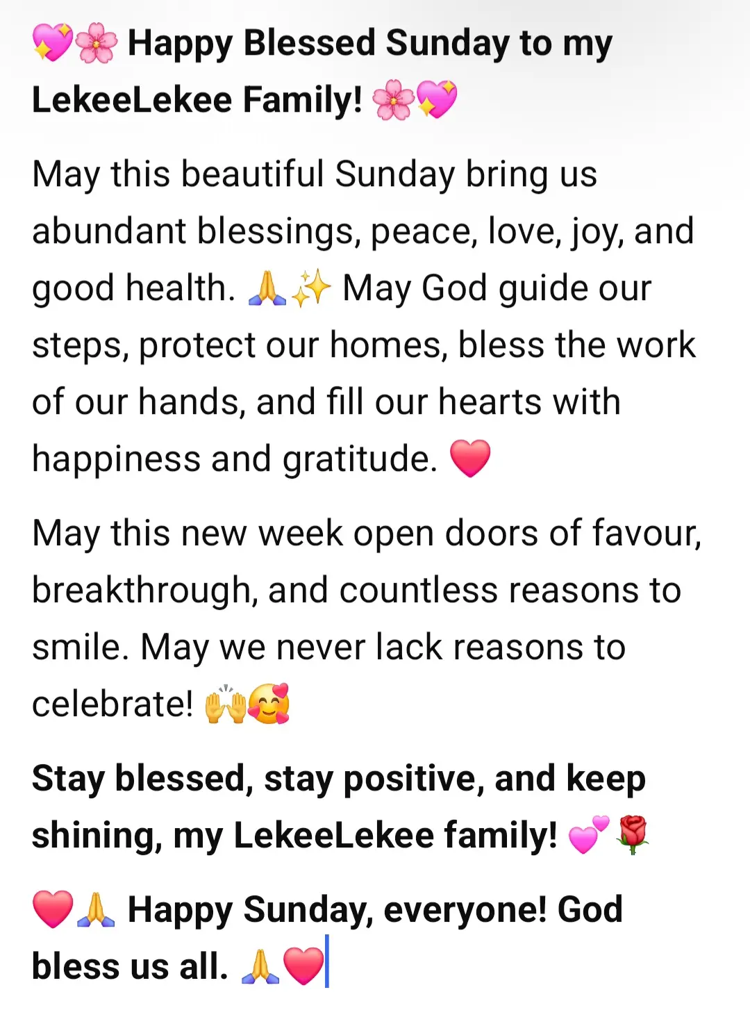 Happy Blessed Sunday my Leekeelekee family.
#Trending
#LekeeLekeeFamily