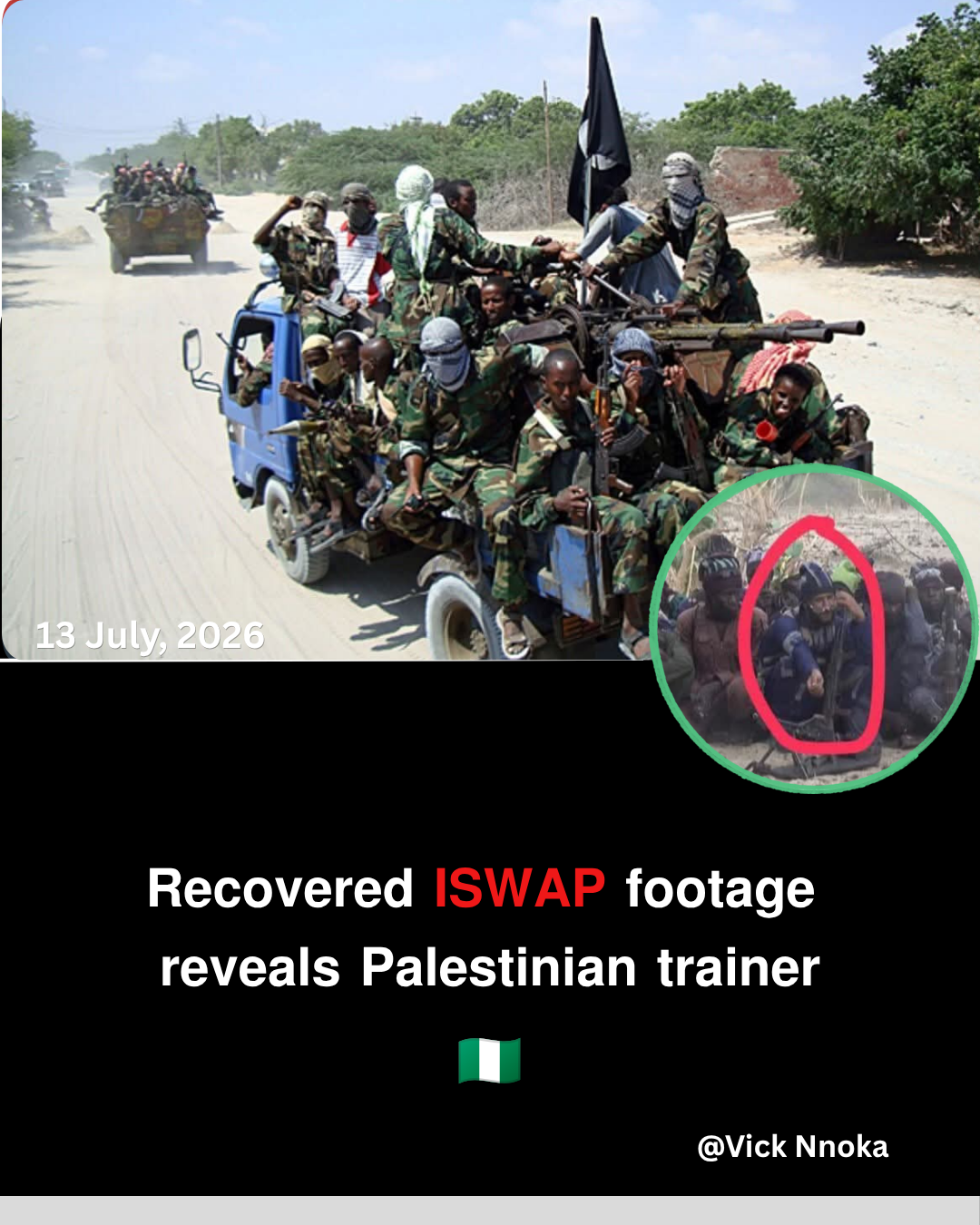 🇵🇸Recovered ISWAP footage exposes a Palestinian trainer and Moroccan doctor operating within the ter...