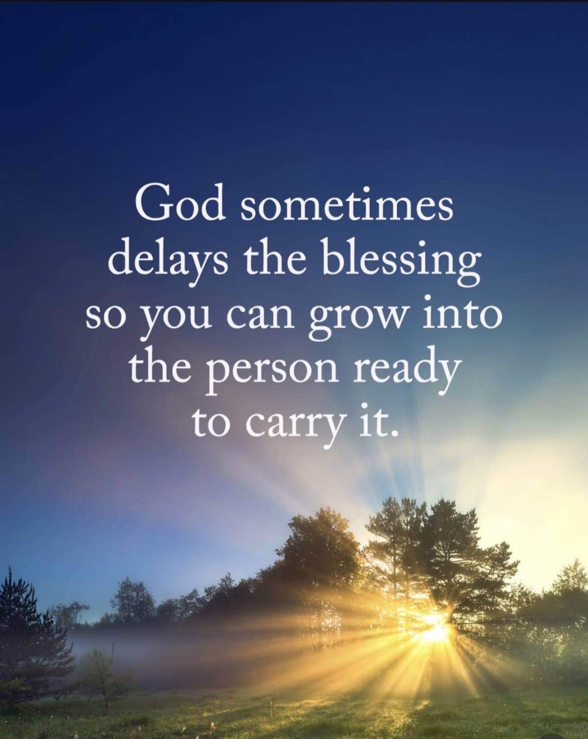 Be prepared at all times……
