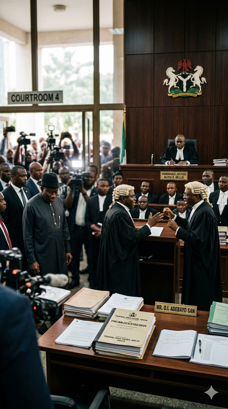 A legal battle over the political future of former President Goodluck Jonathan has moved to the cour...
