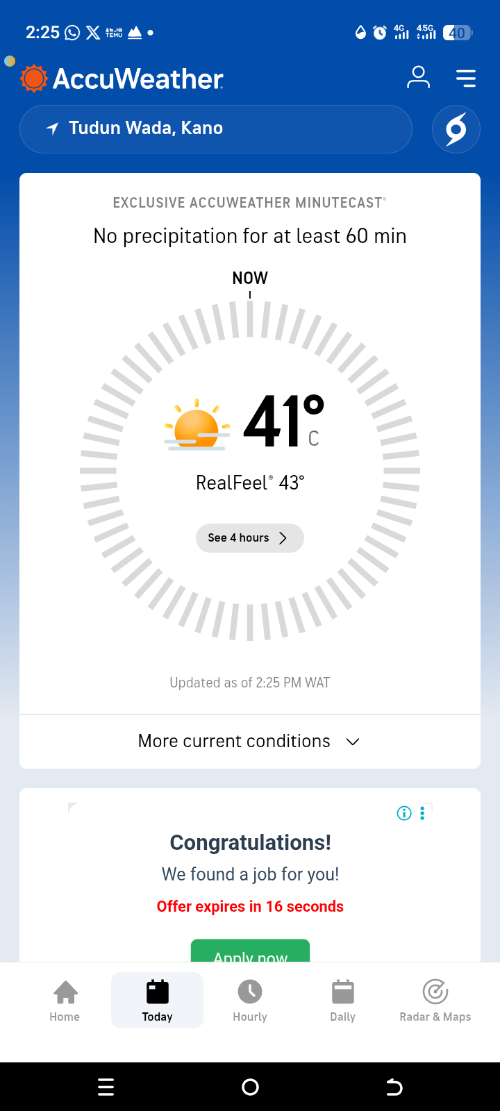 Kano weather today