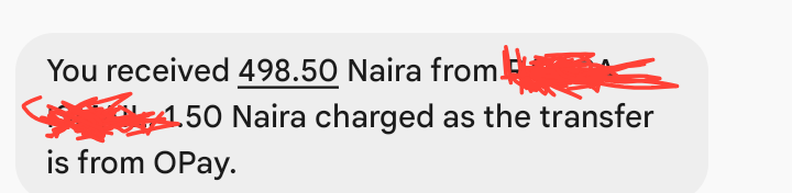 My people I don't understand does opay charge the beneficiary when money is to him/her, someone sent...