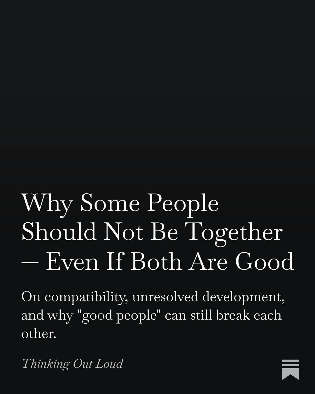 Two Captains, One Ship: On Compatibility and the People Who Never Got Help
https://olamideoluwaseyia...