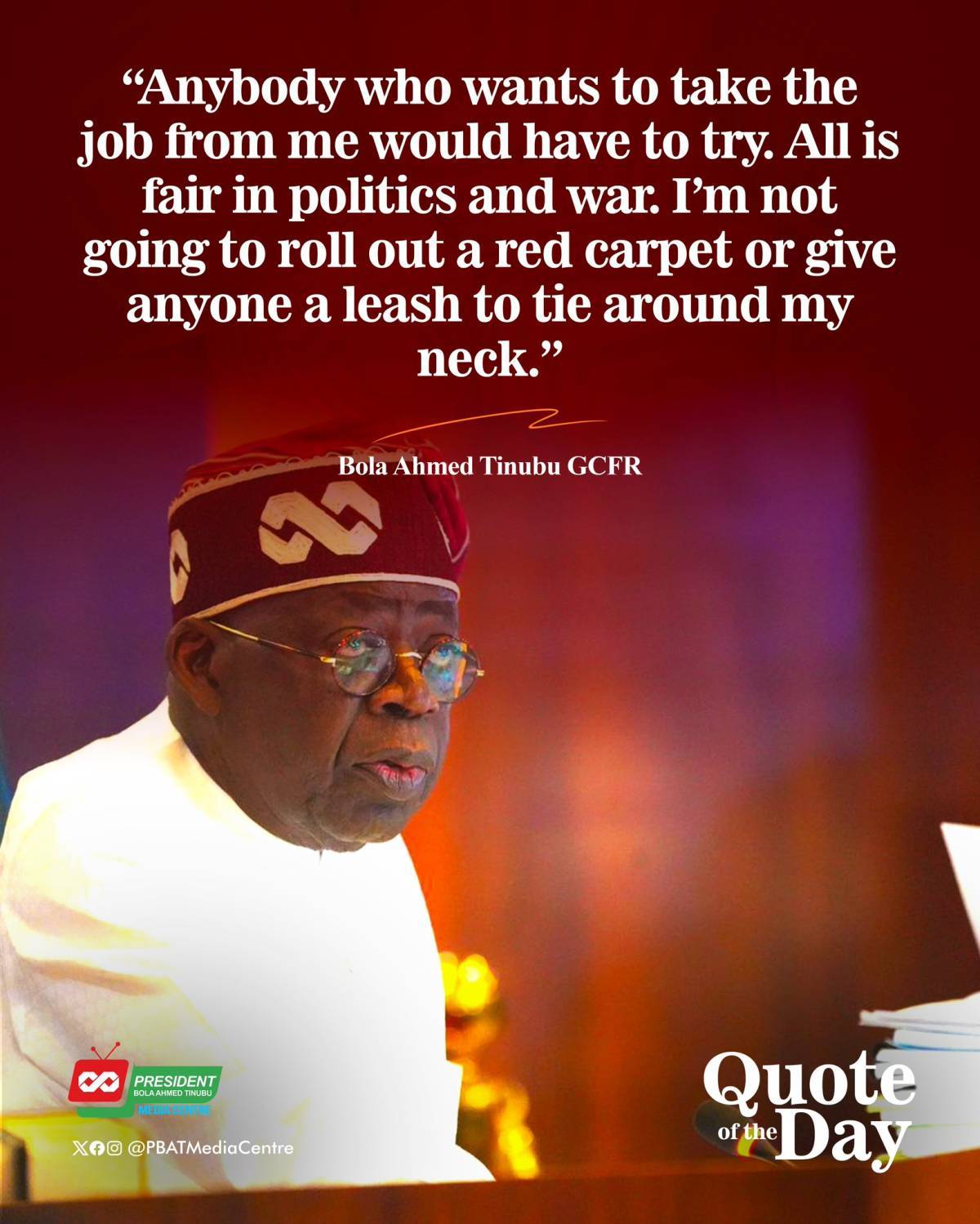You can love him or hate him, but this man is a fighter. Not with bows and arrows, but with guts and...