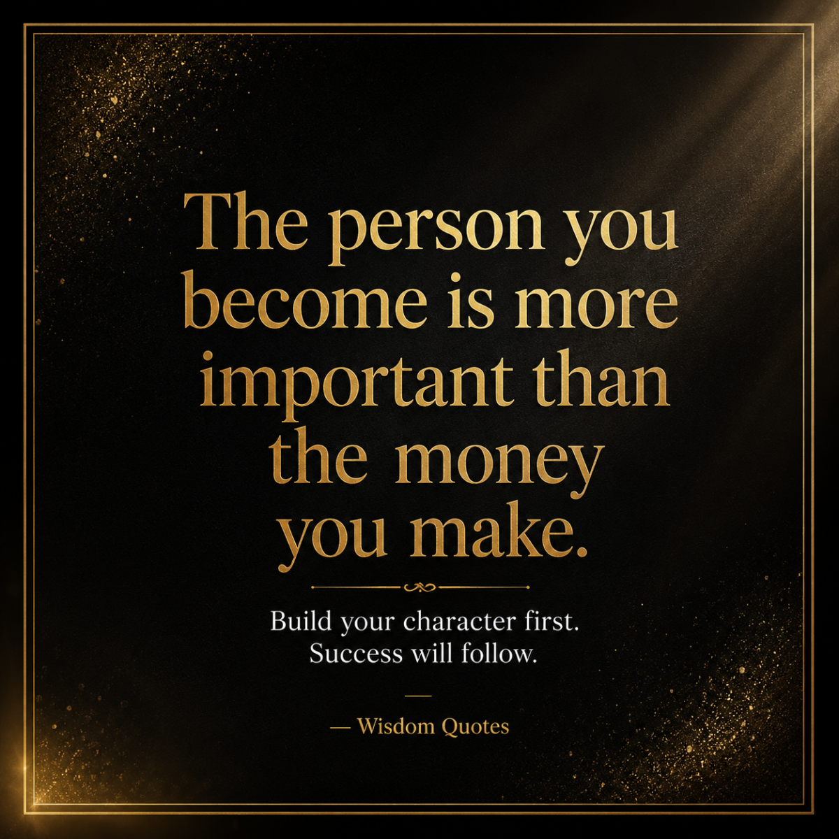 ❤️ Like this if you believe good character is true wealth.