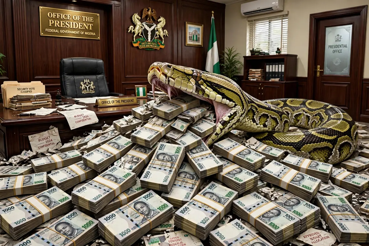 Welcome to my country,  where python swallows money. Odinmmmma