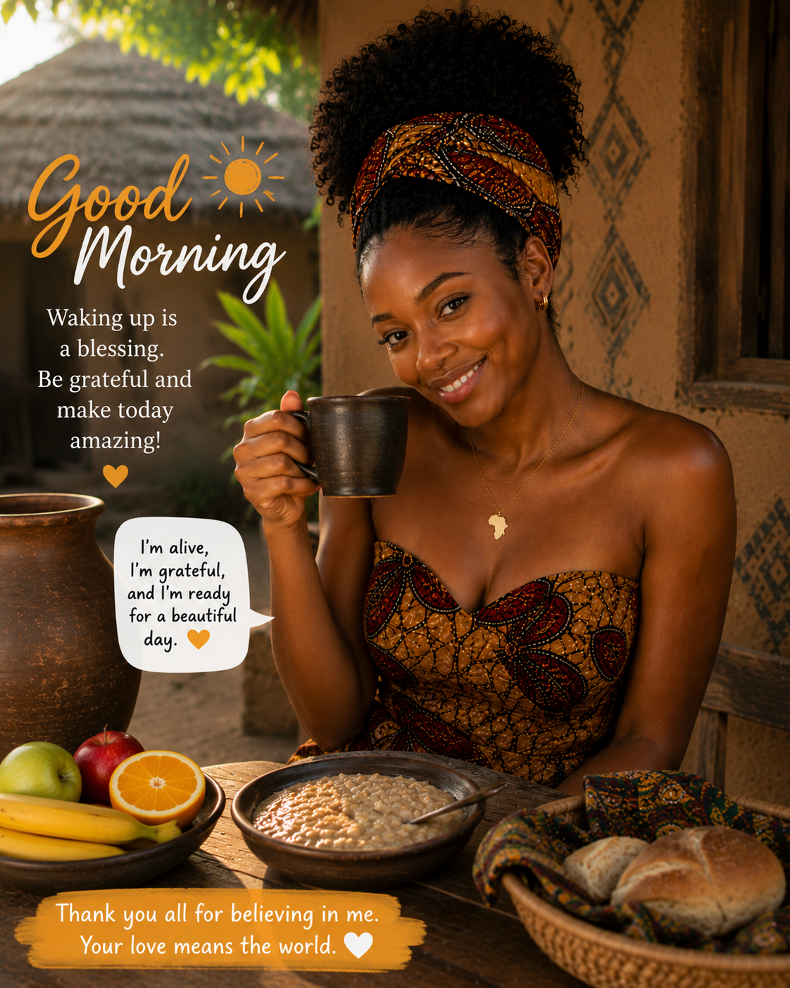 Good morning, my beautiful people. ☀️
I woke up smiling today because of the love you all keep showi...