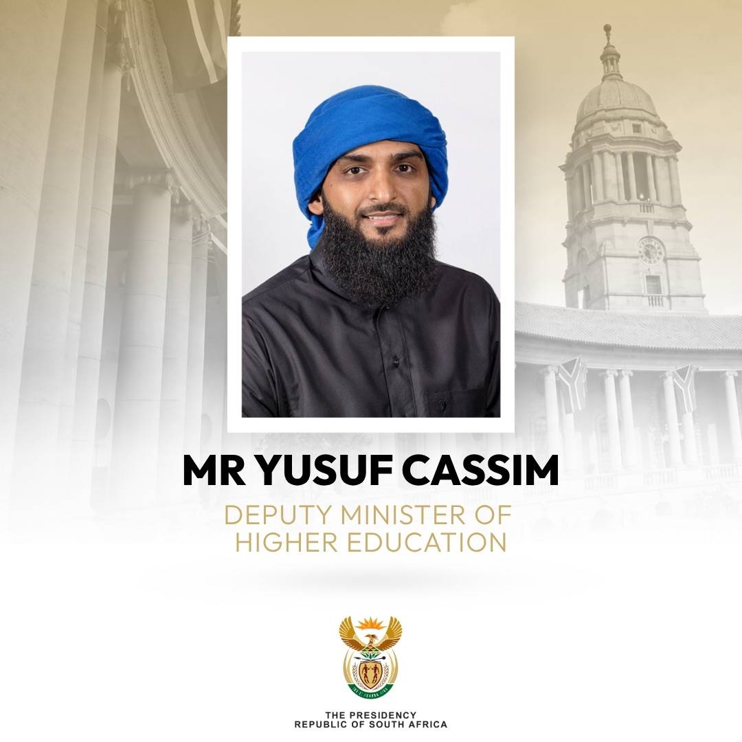 President CyrilRamaphosa appoints Mr Yusuf Cassim as the new Deputy Minister of Higher Education.
Q...
