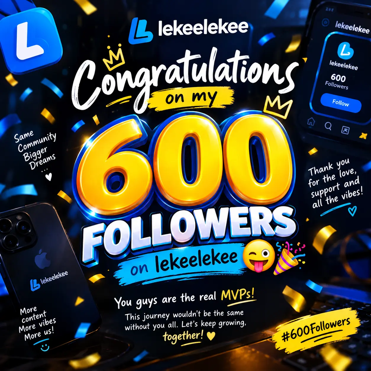 Congratulations to me ๐๐
I can't wait to be at 1k ๐๐ฅบ