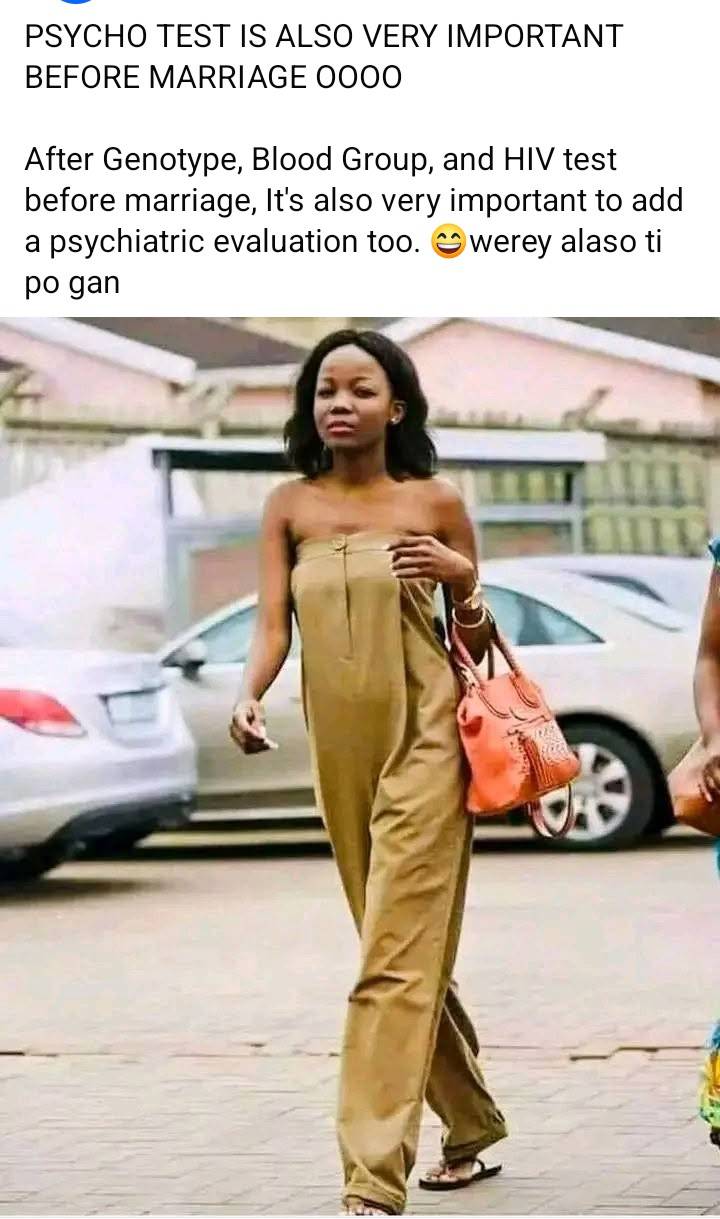 test every before marriage ooo