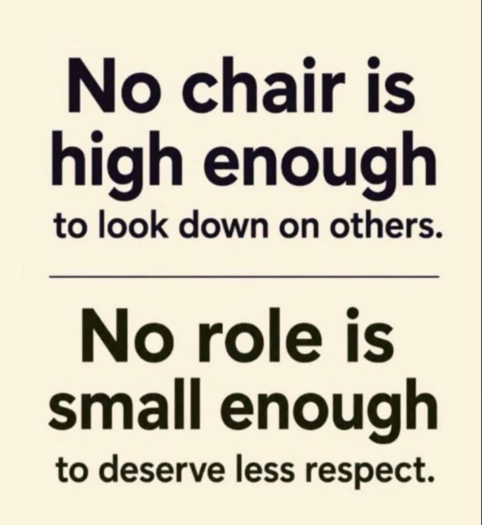 no look down on people