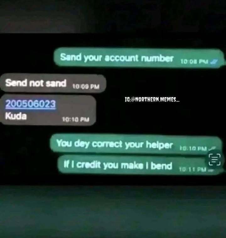u dey correct ur helper