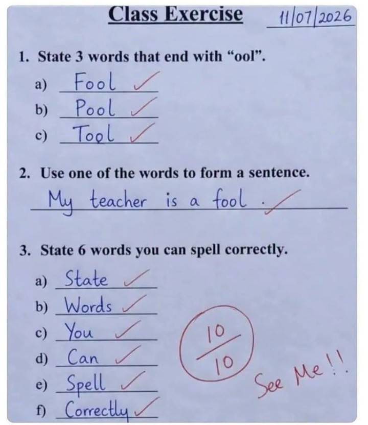 spot why the teacher said see me