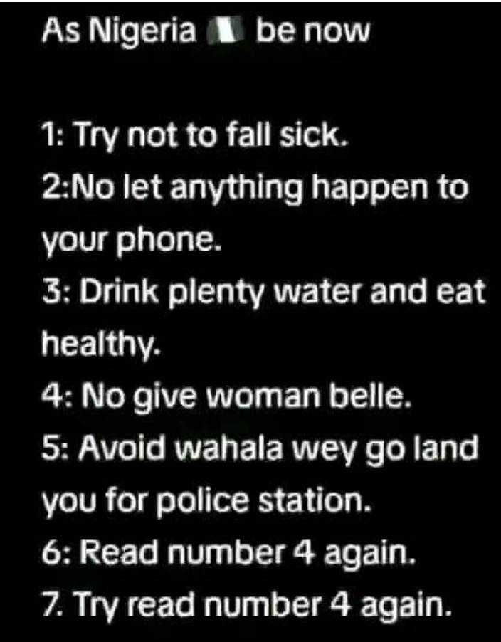 advice for my naija people