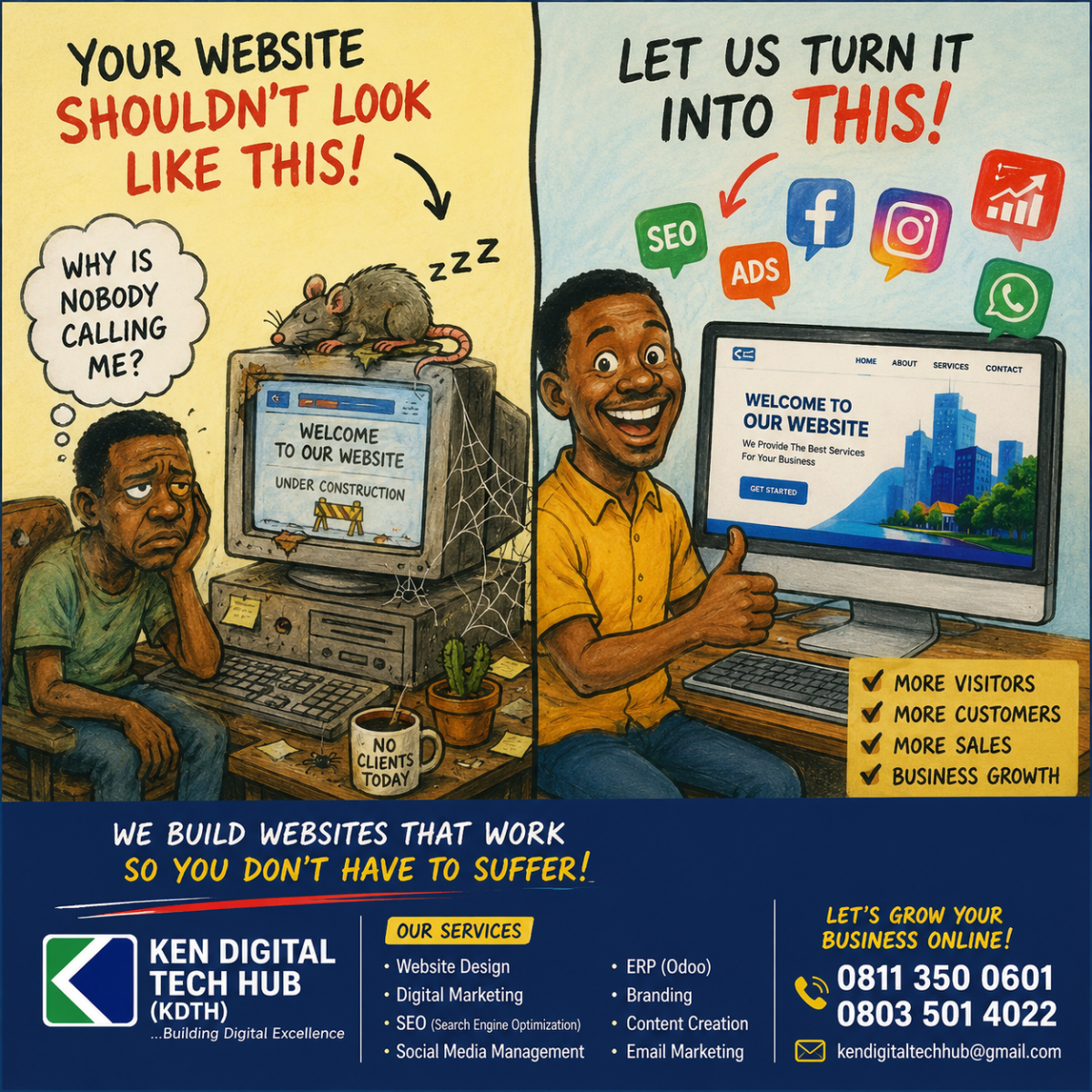π¨ Your business is not "slow"... your online presence is missing! π
You dey blame the economy, bu...