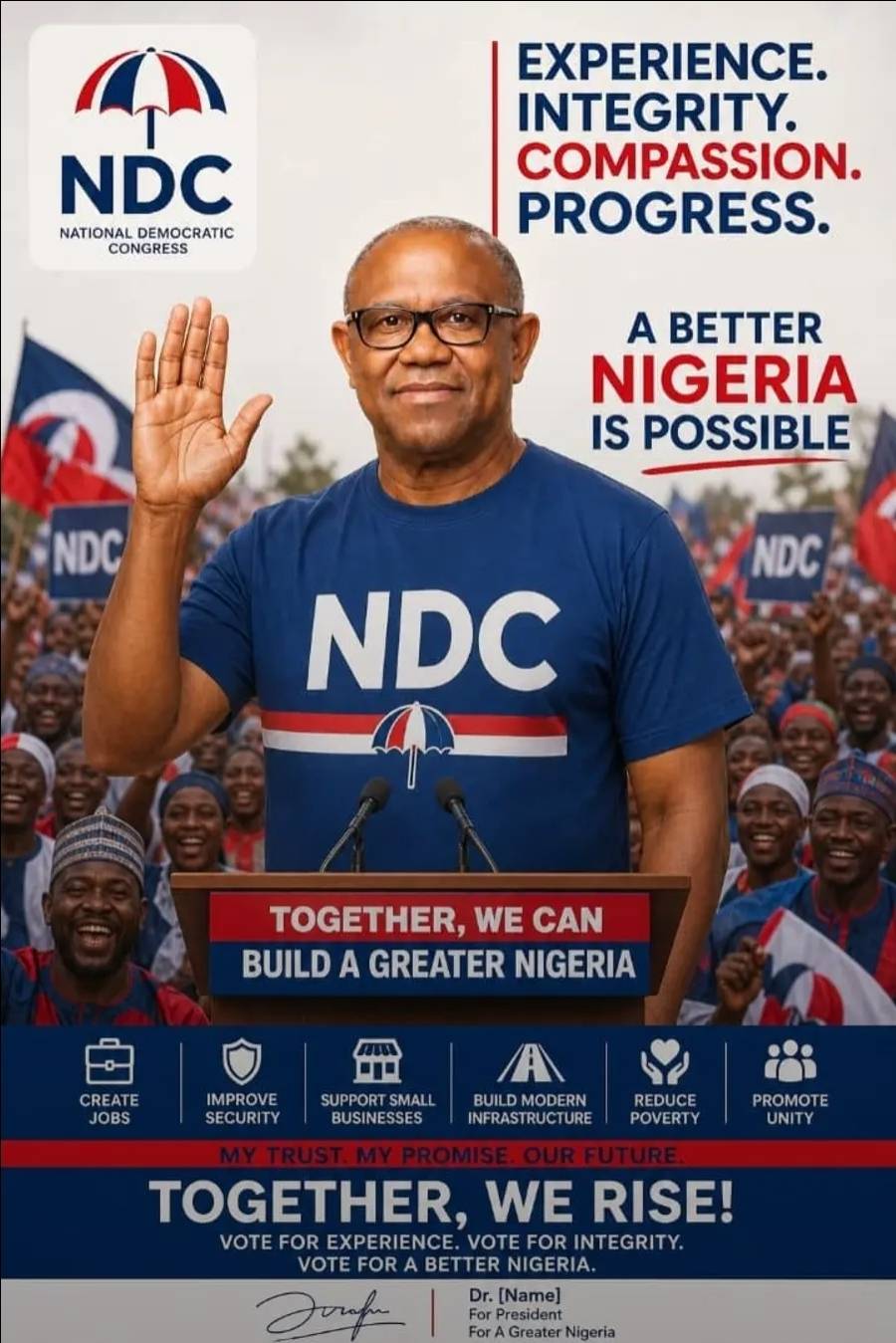 We are on the move again, folks. With @HE Peter Obi and Senator Rabiu Kwankwaso, Nigeria will be OK....