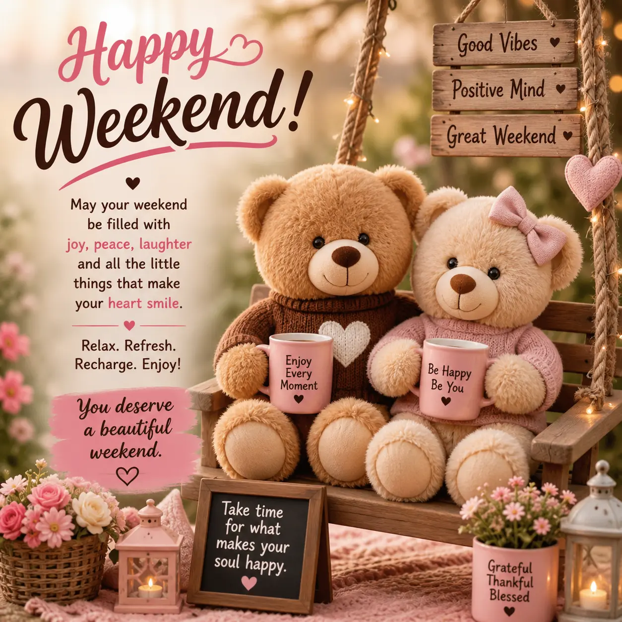 May this weekend bring you a little more peace and a little more laughter.๐
May the things you've...