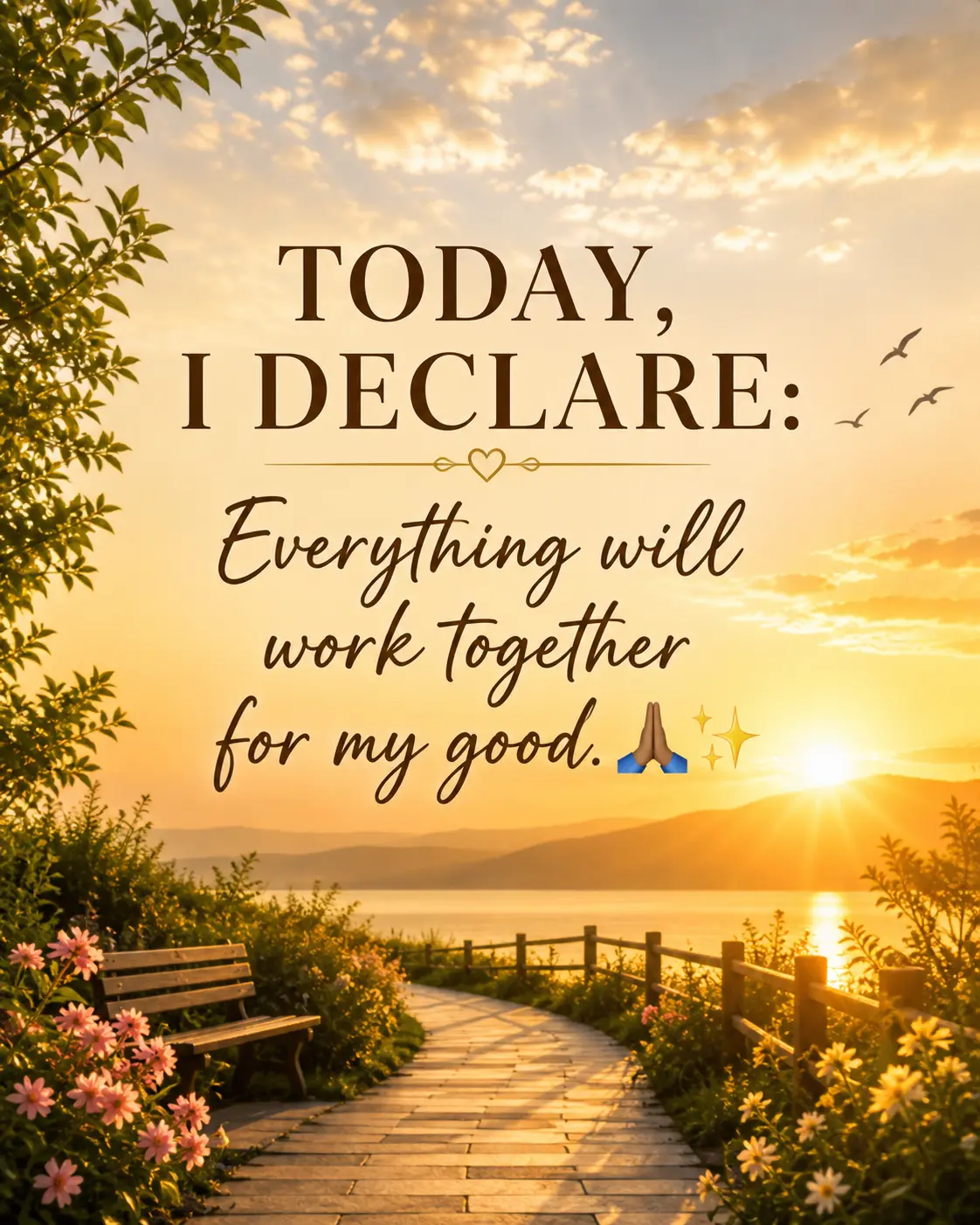 I declare today that everything will work together for my good.
This week, I will walk in favour, p...