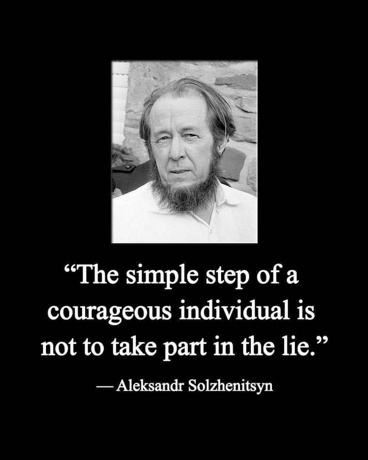 Do not take part in the lies ......