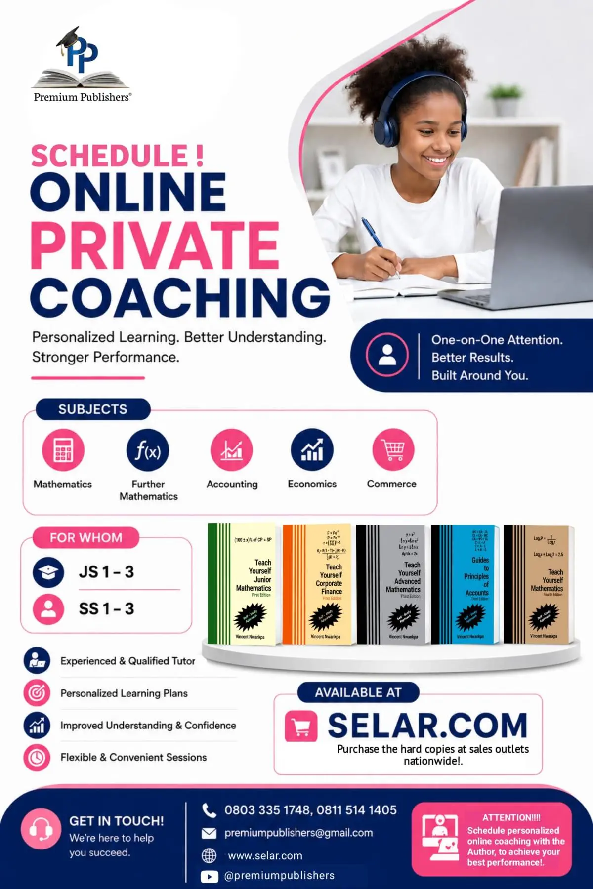 Start One On One Online coaching with the Author to avoid poor performance. Please call/WhatsApp the...
