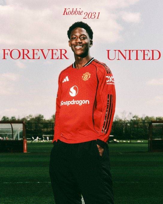 Kobbie Mainoo has signed a new contract that extends his stay with Manchester United until June 2031...
