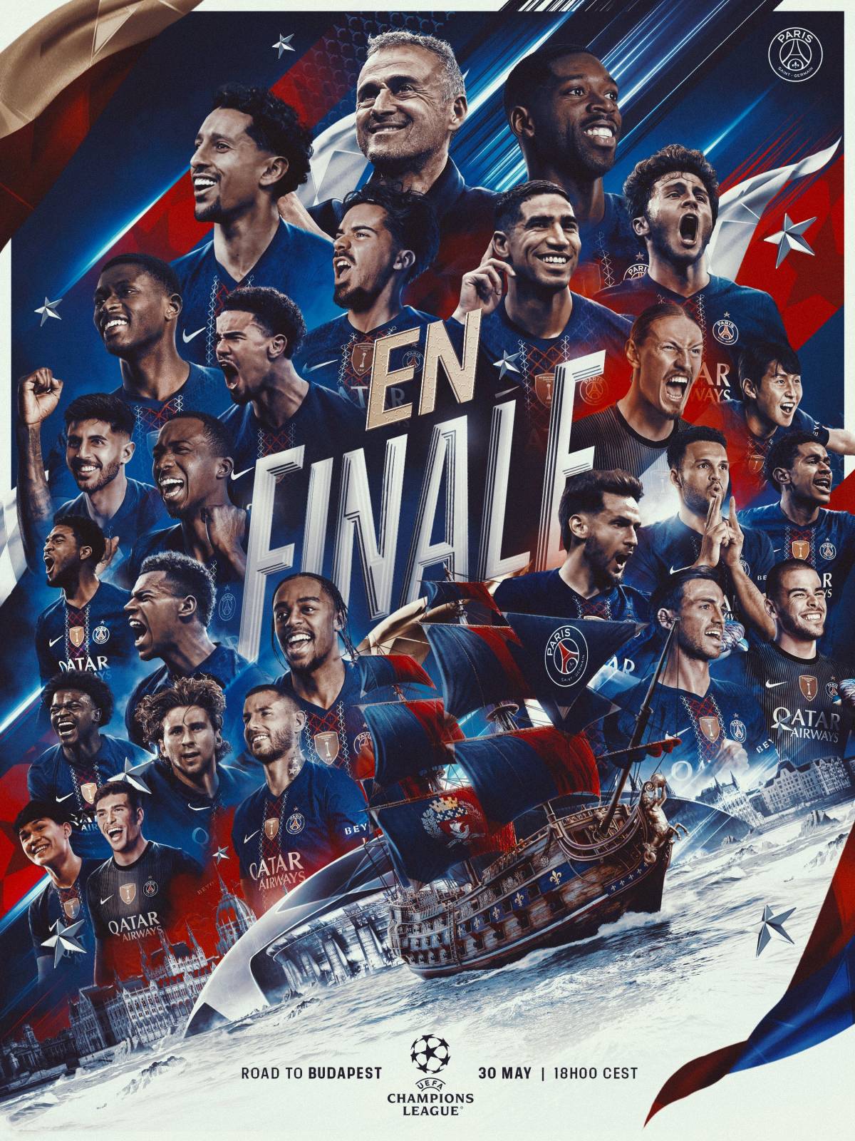 #PSG has become the first defending champions since Real Madrid (2016β18) to reach back-to-back #Cha...