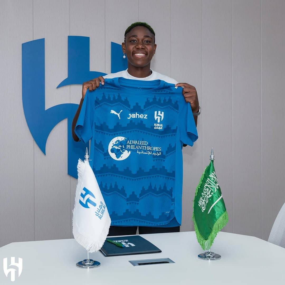 #SuperFalcons superstar Asisat Oshoala netted a HAT-TRICK, sending her team Al Hilal into the Saudi...