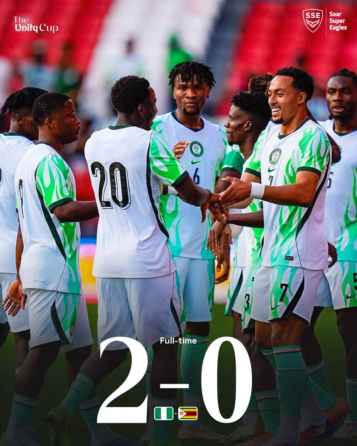 🇳🇬🦅 FULL TIME:
Nigeria🥇 2 - 0 Zimbabwe
Nigeria advances to the final of the #UnityCup 🏆
⚽ T...