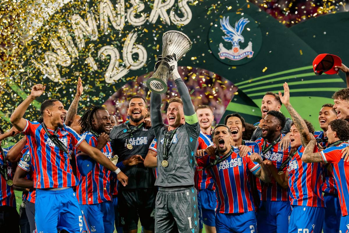 #SuperEagles midfielder Christantus Uche won the UEFA Europa Conference League title with Crystal Pa...
