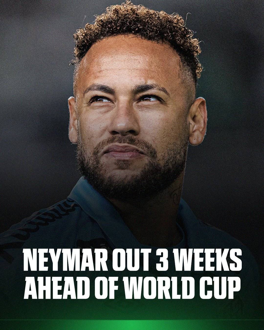 Neymar is set to be sidelined for up to three weeks with a muscle strain in his right calf, Brazil n...