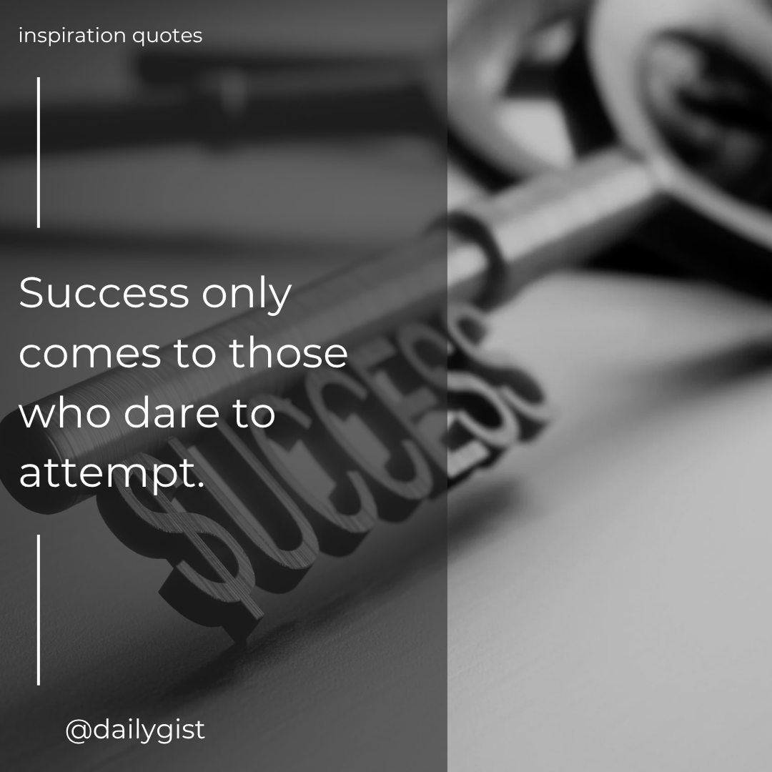 Dare to Attempt 💫
Success only comes to those who dare to attempt.
Nothing happens if you stay in...