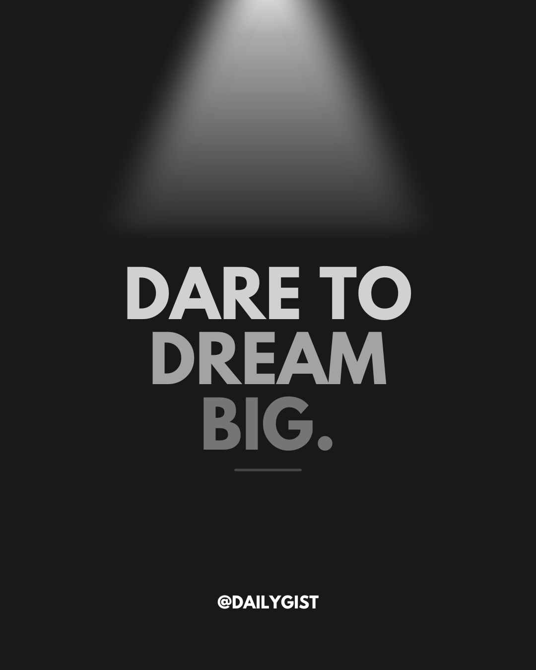 Dare to Dream Big 💫
Dare to dream big.
Your dreams were not given to you to be ignored.
They were...