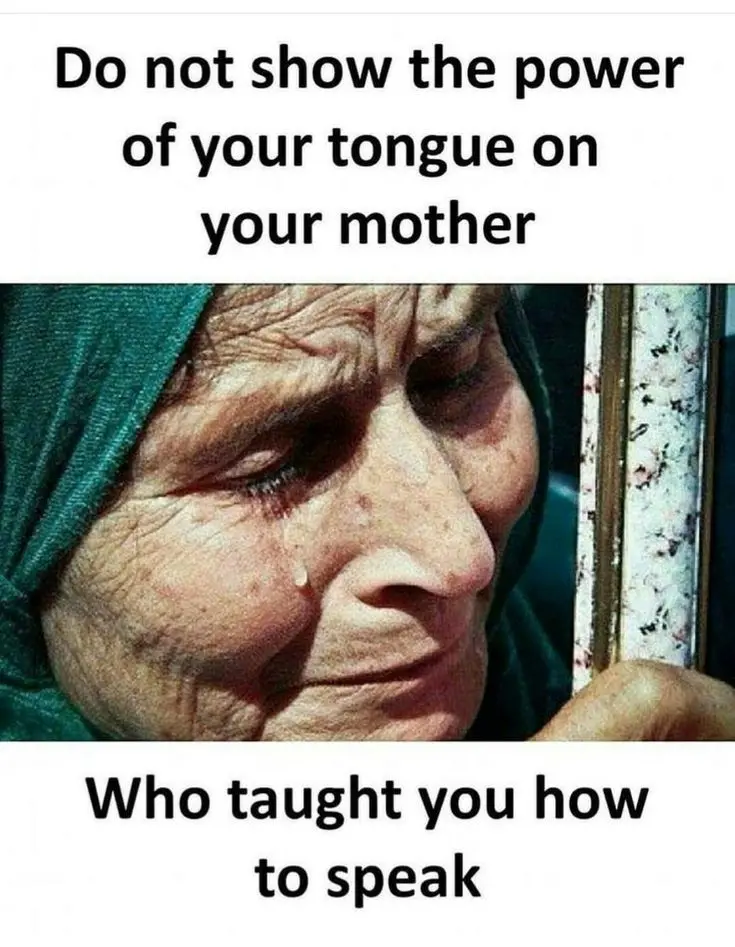 NEVER USE THE POWER OF YOUR TONGUE AGAINST THE WOMAN WHO TAUGHT YOU HOW TO SPEAK. ❤️
Your mother ca...