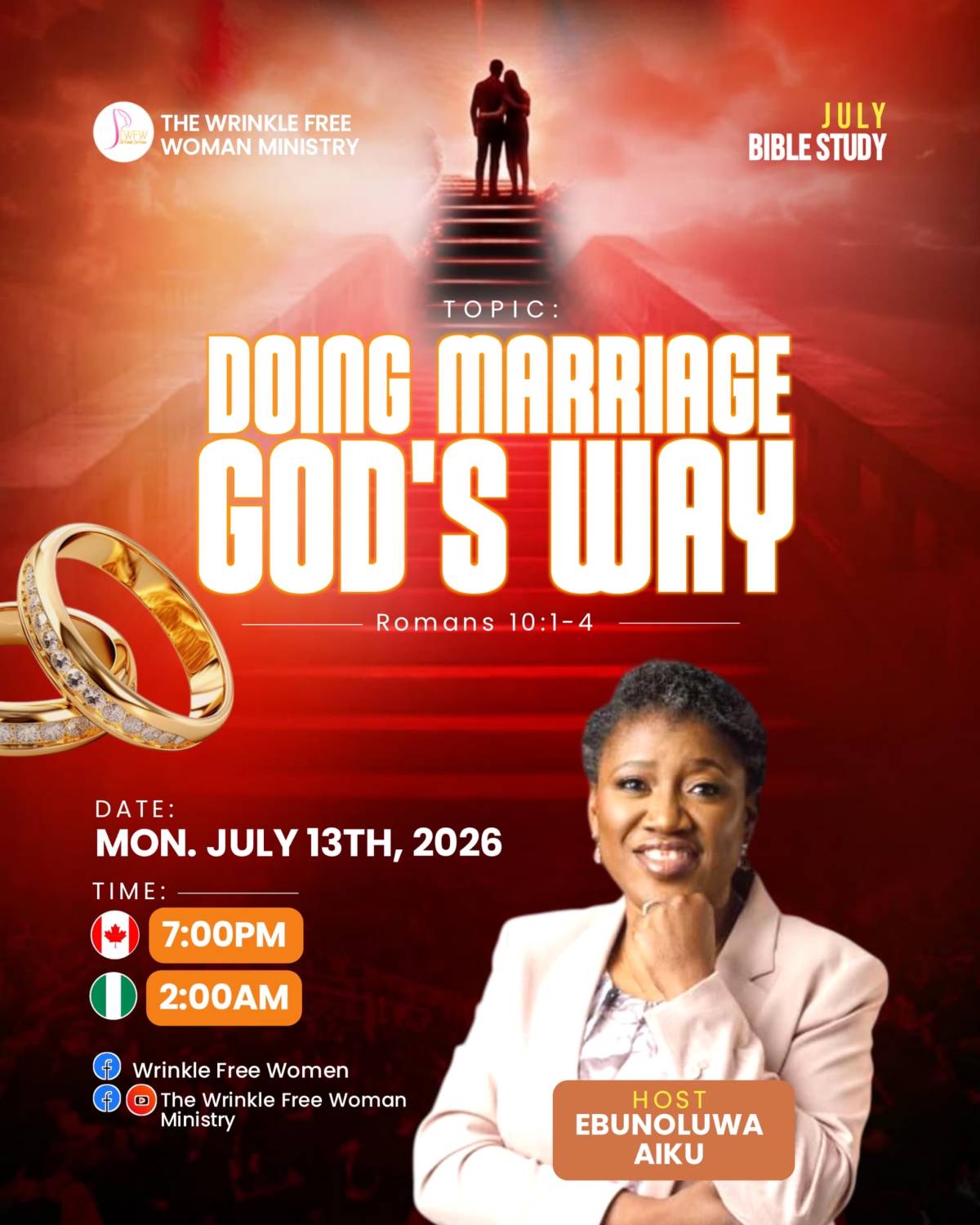 Join us on 13th July for this life transforming study.