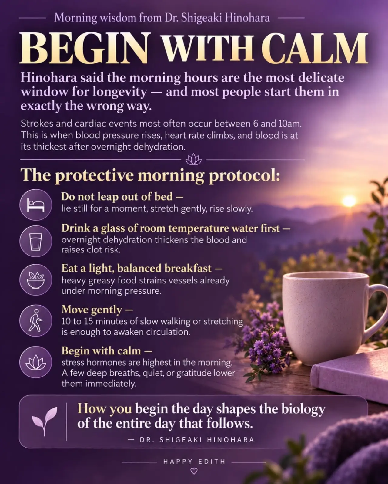 WE ARE TOLD… “Begin with calm.” 💜
The morning may be one of the most important times to be intenti...