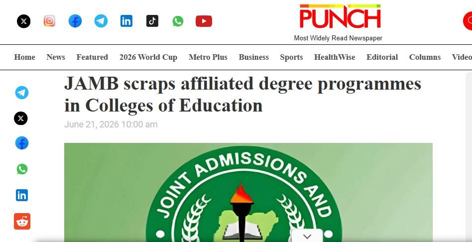 To The Esteemed Joint Admissions and Matriculation Board (JAMB), Stakeholder and Board members 240 m...