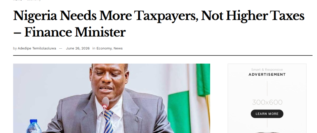 Your Excellency President Bola Ahmed Tinubu, Honorable Minister of Finance, Mr. Taiwo Oyedele, 240 m...