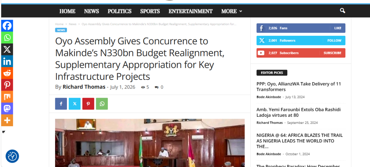 Your Excellency President Tinubu and Oyo State Government, 240 million Nigerians USA, EU 195 countri...
