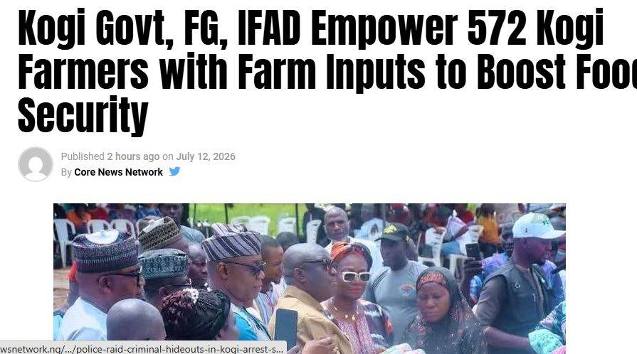 Your Excellencies President Bola Ahmed Tinubu and Governor of Kogi State, opposition parties, indepe...
