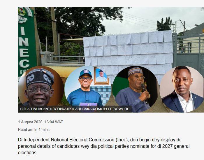 Greetings Esteemed INEC and Your Excellency President Tinubu, 240 million Nigerians are writing as a...