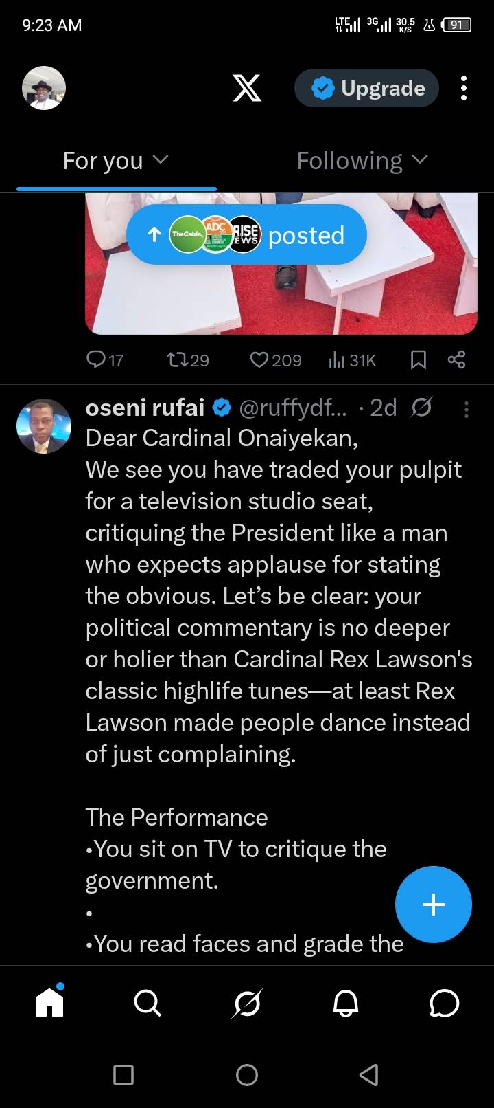 I cannot believe this statement was made by Rufai Oseni. It lifts the mask off Rufai - that he has,...
