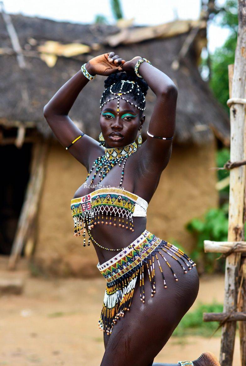 Beads dripping, confidence overflowing ๐ซ Unbothered. Unmatched. Unapologetically African. ๐ฅ#Bourge...