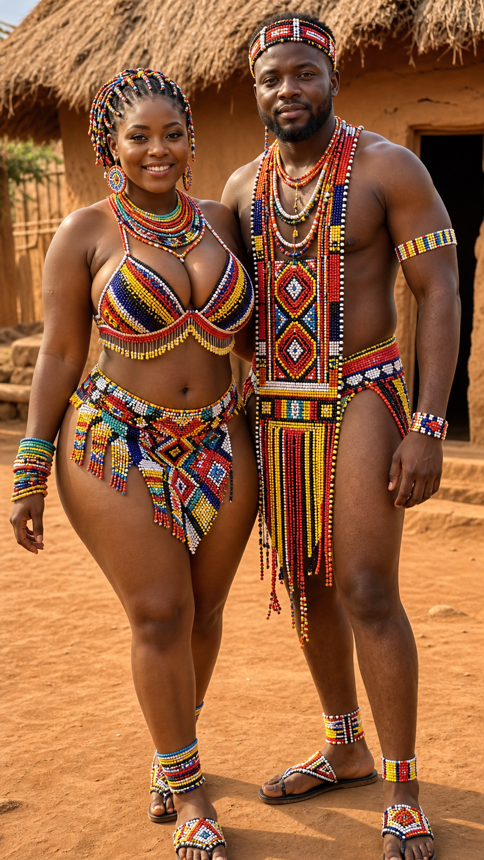 Beads, beauty, and unbreakable roots ✨👑 Love, culture, and confidence in perfect harmony! ❤️#Bourg...
