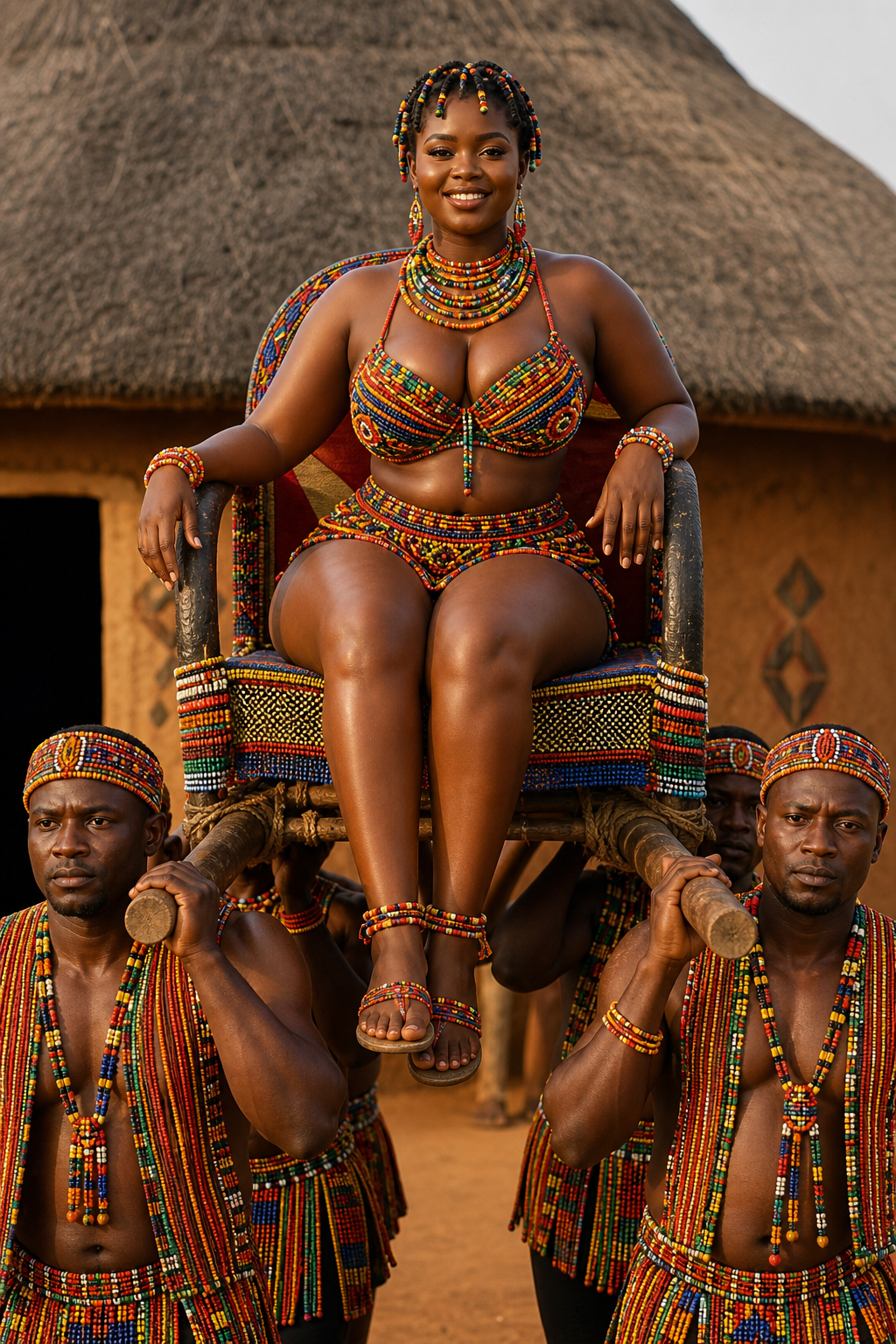 Carried like the Queen she is ๐โจ Beads dripping, confidence on a whole new level! #BourgeonAilog...