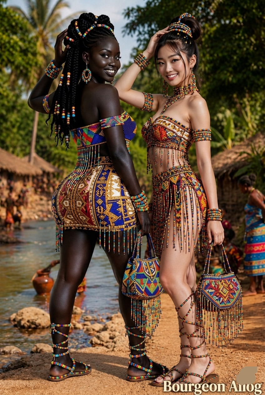 When tradition hits different ๐ฅ Double trouble in beads & beauty!#BourgeonAilog @followers