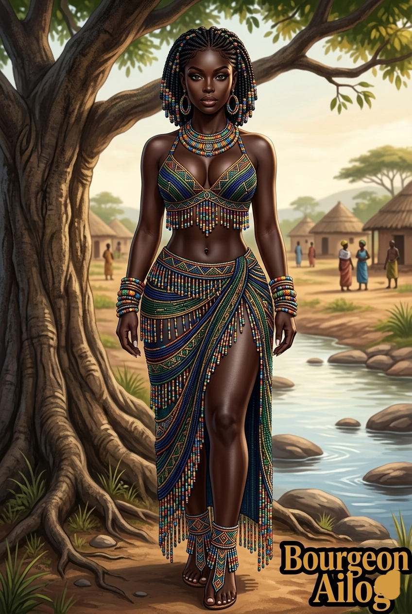 "Grace in every bead, power in every step. ๐โจ Queen of the roots.#BourgeonAilog @followers