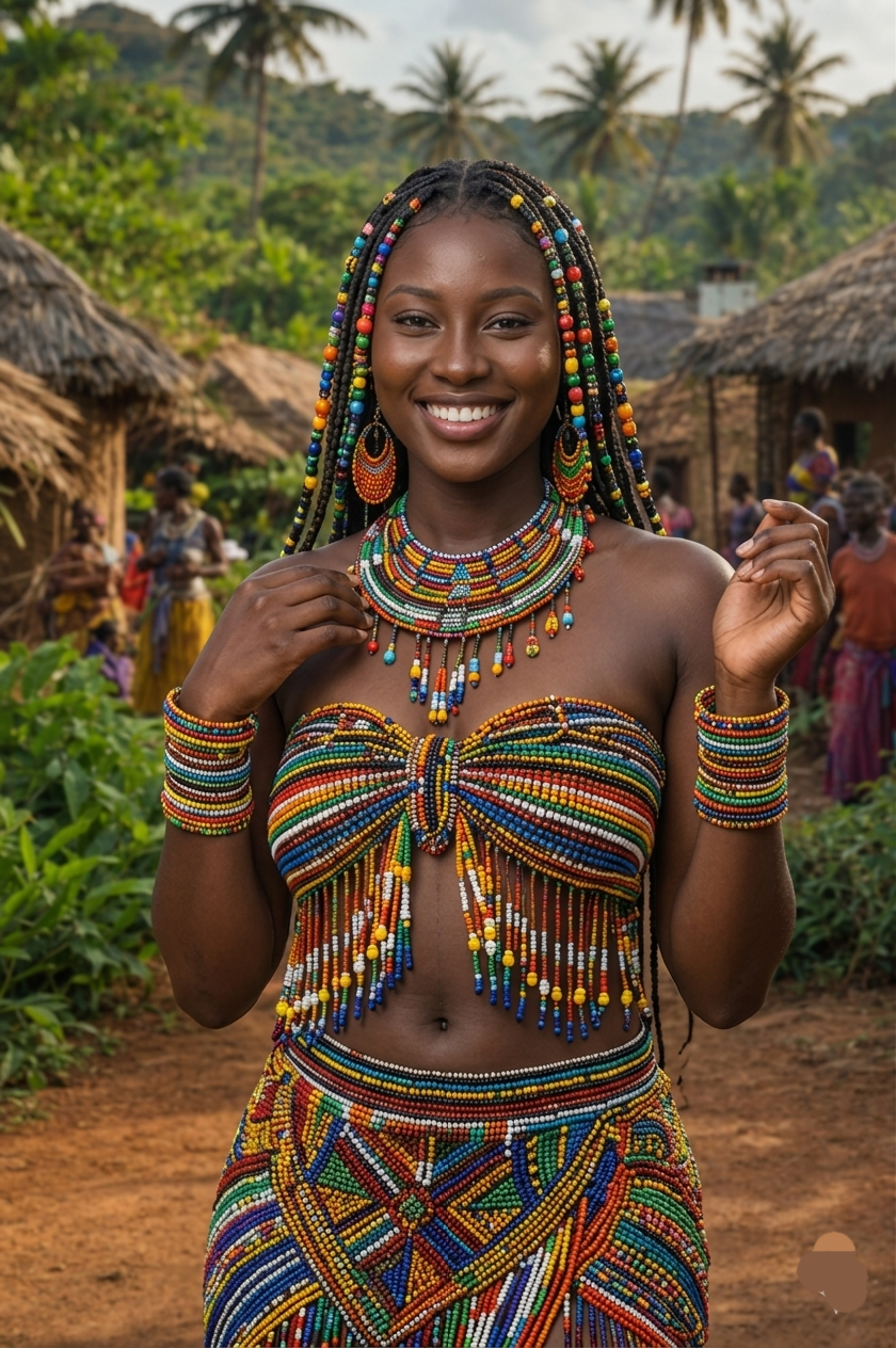 ๐ Beaded brilliance under the African sun!
Queen of color, culture, and confidence ๐โจ#BourgeonAil...
