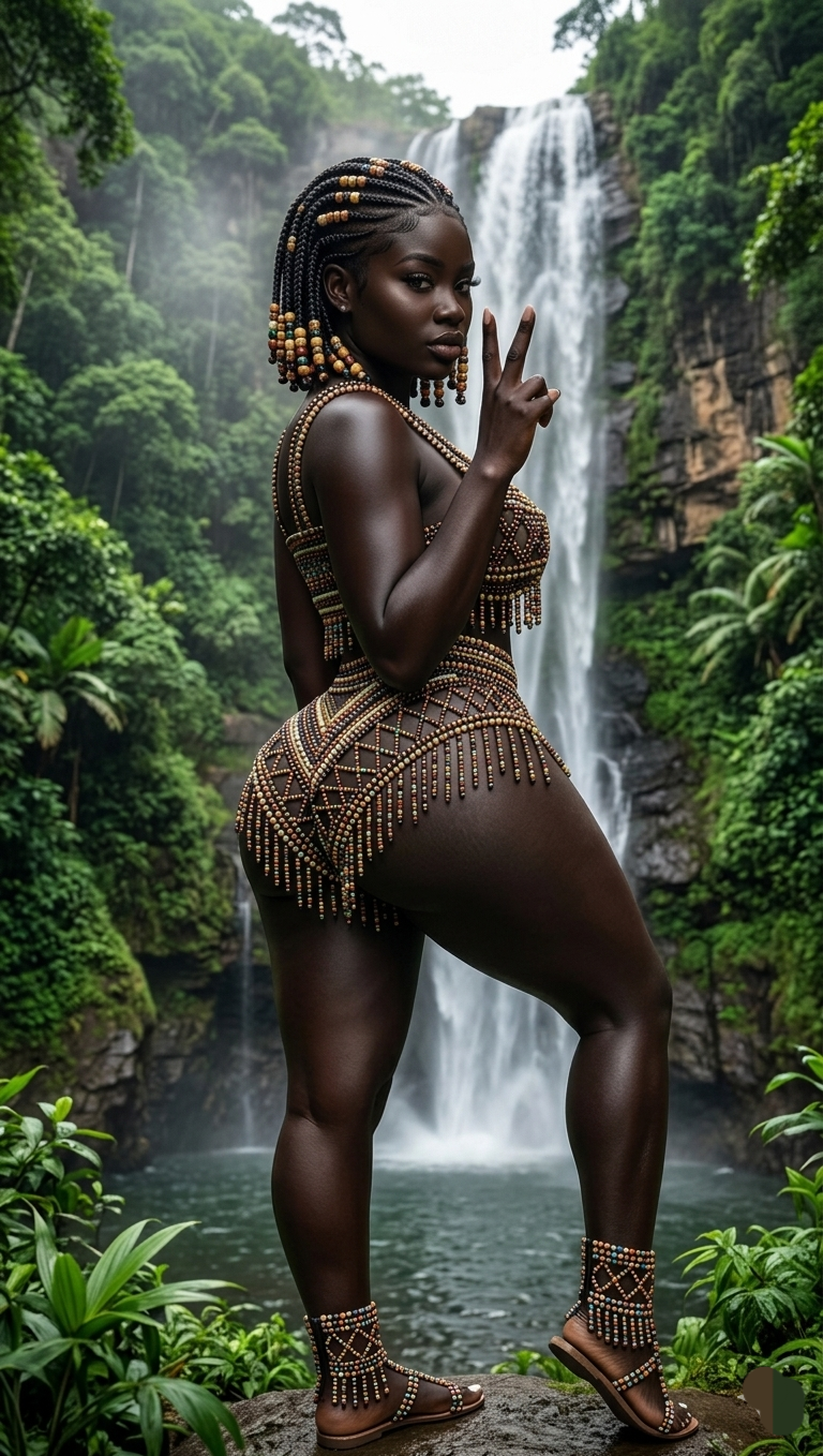 Peace in the wild, power in the beads. ๐ง๐ Jungle queen energy only. #BourgeonAilog @followers