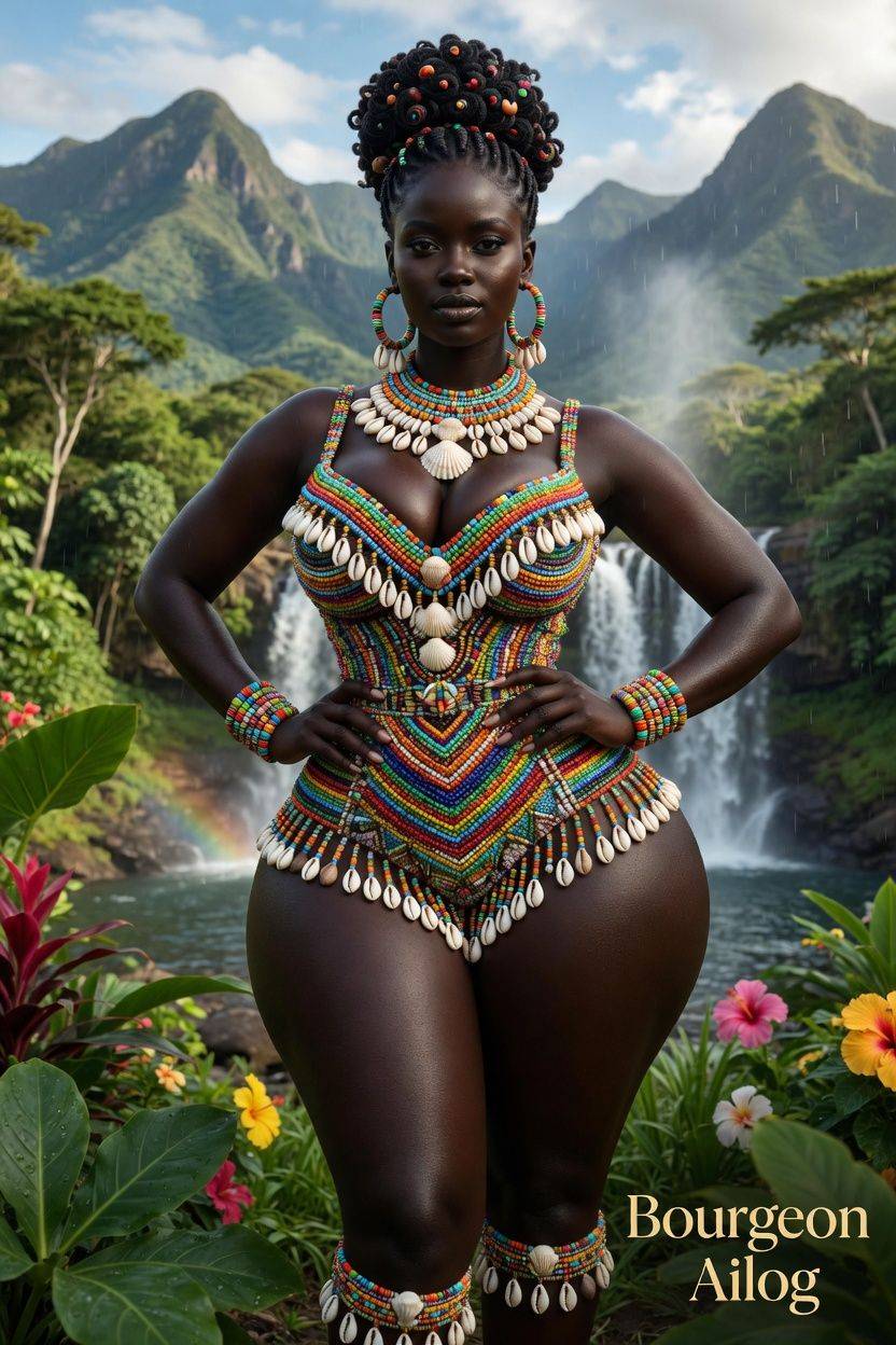 Ancestral fire in every bead, jungle grace in every curve. 🌿"
"She doesn’t just wear culture — she...