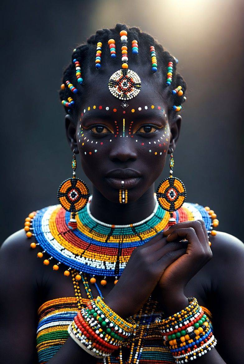 Crown of colors, soul of fire ๐ฅ#BeadedBeauty #BourgeonAilog @followers